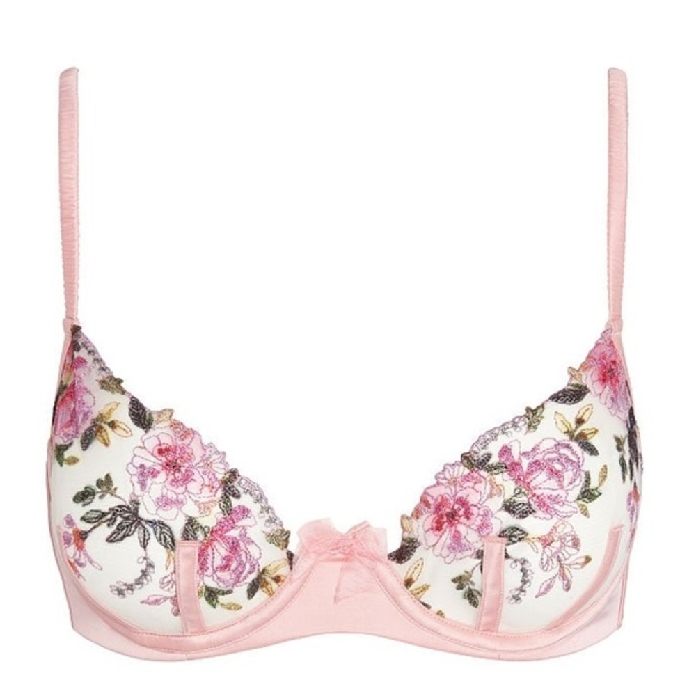 For Love & Lemons Floral Lace Embroidered Bra
